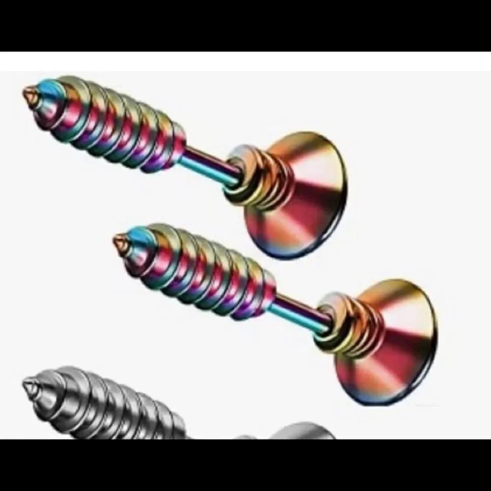 Screw Earrings - Picture 2 of 2